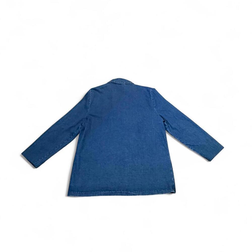 Vintage Joanna size L 100% cotton denim blazer - Picture 2 of 5